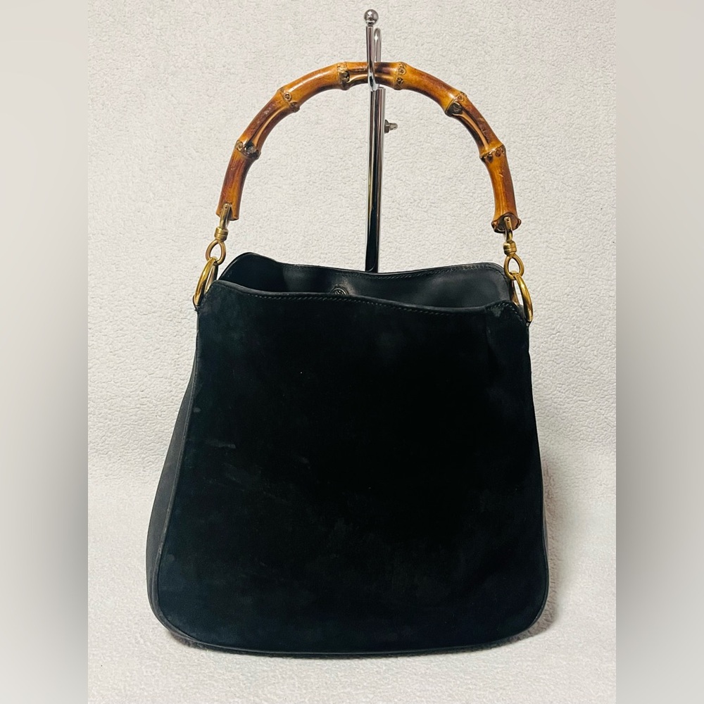 Gucci Bamboo Suede/Leather Shoulder Bag - Picture 13 of 13